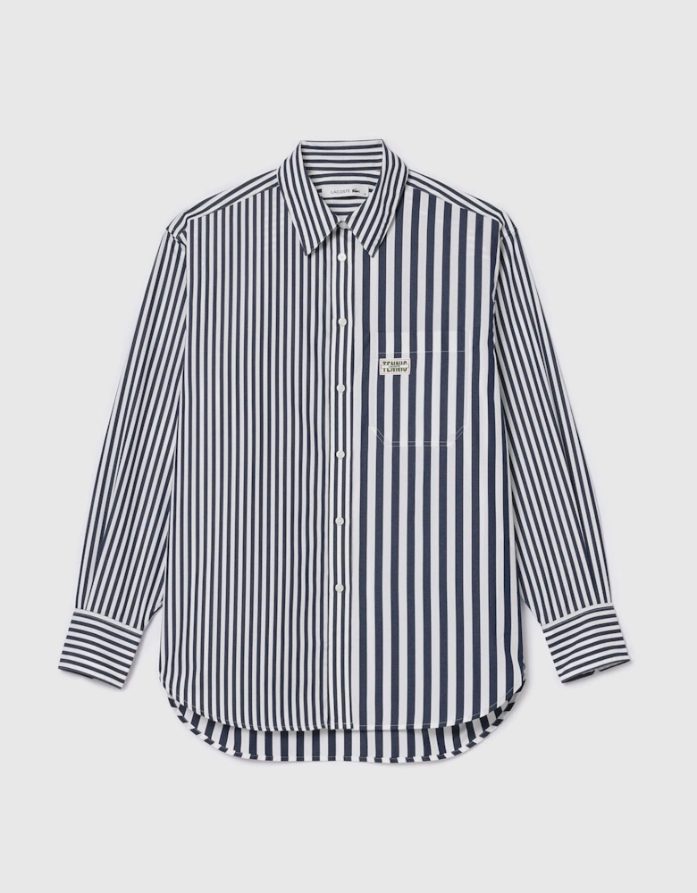 X Bandier Striped Cotton Poplin Shirt