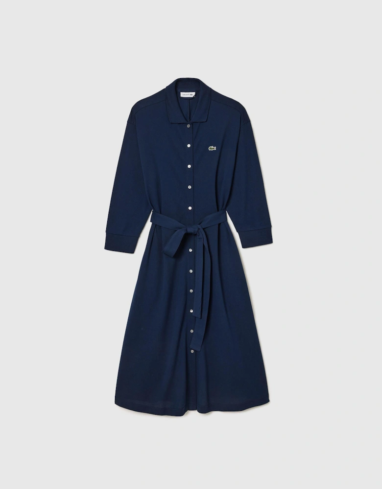 3/4 Sleeve Pique Polo Dress