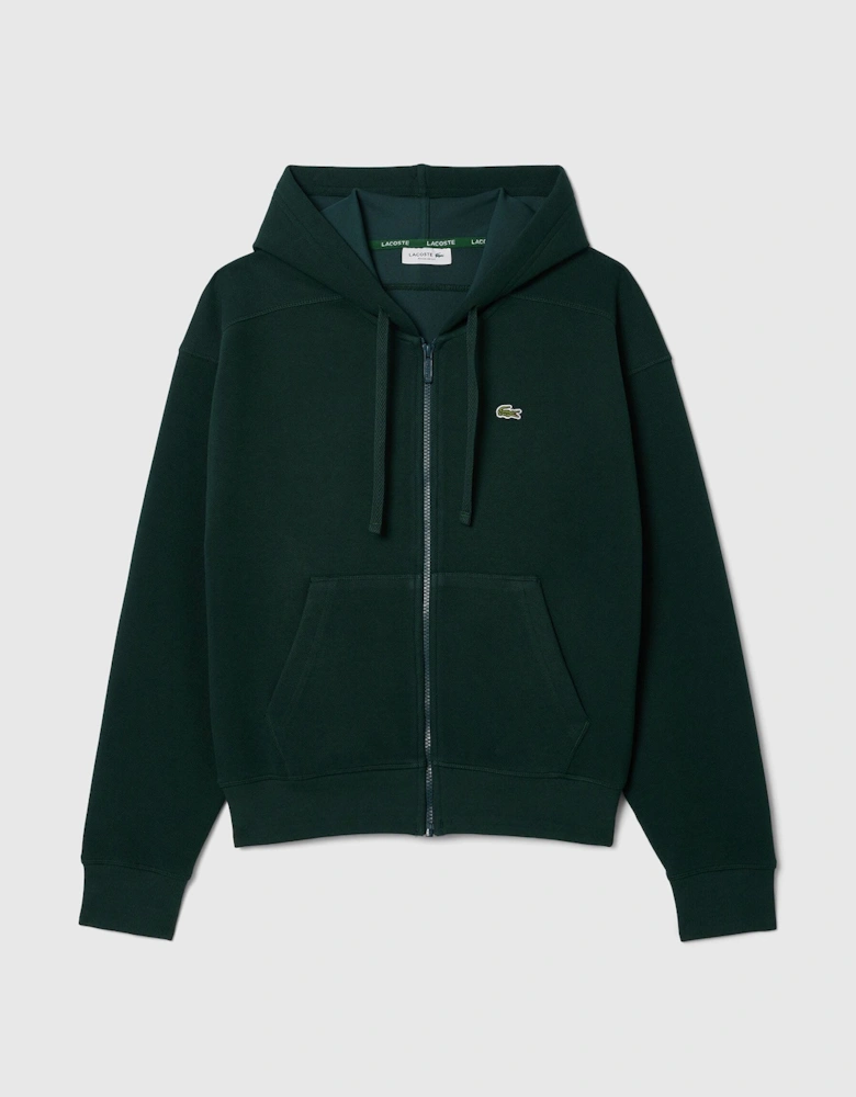 Zip-Up Pique Hoodie