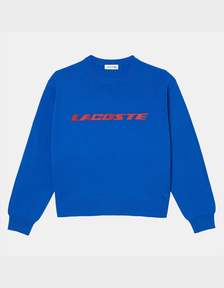 Contrast Branded Crewneck Sweatshirt