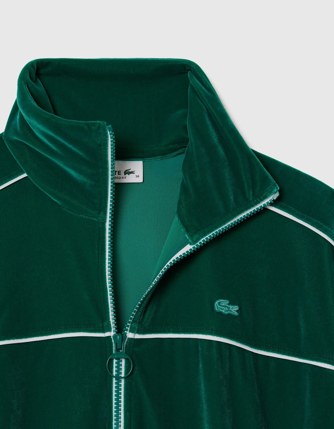 Oversized Zipped Velour Sweatshirt