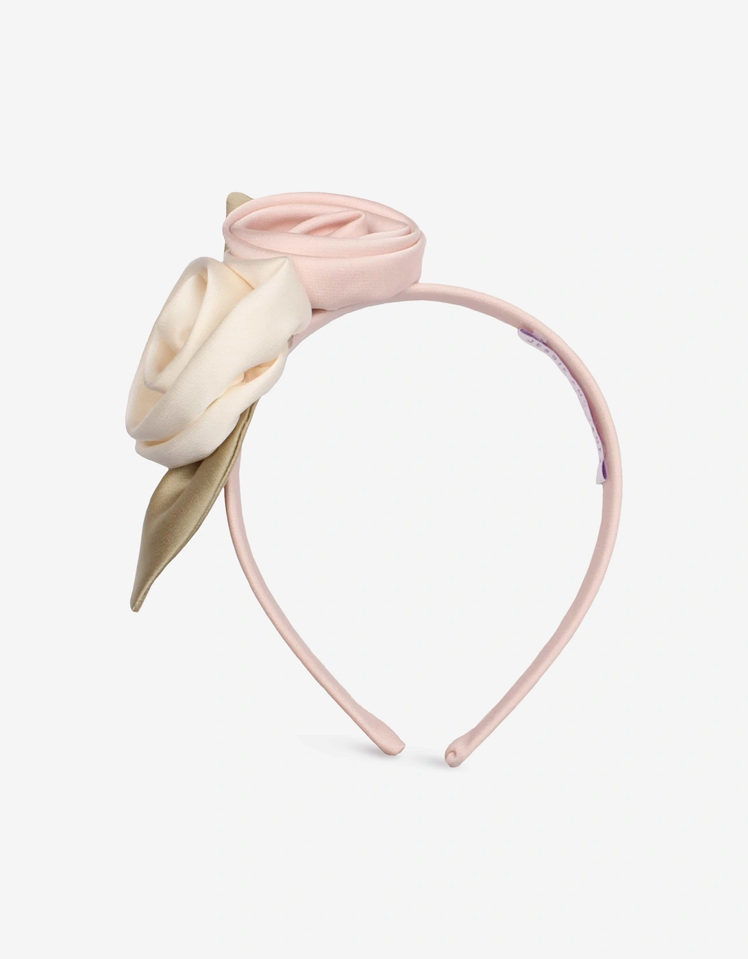 Girls Satin Midsommer Headband in Pink, 3 of 2