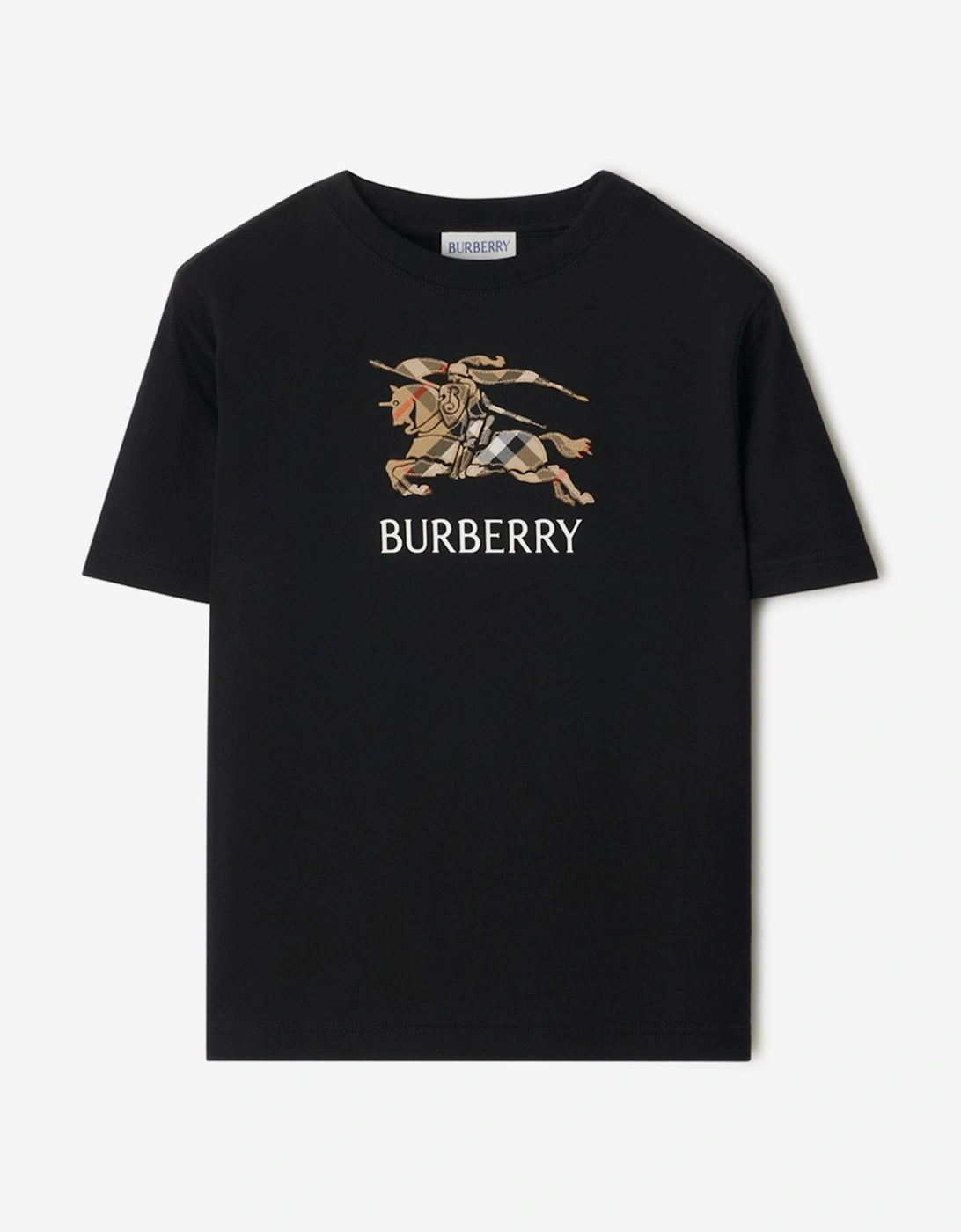 Boys Cedar Check EKD T-Shirt in Black, 5 of 4