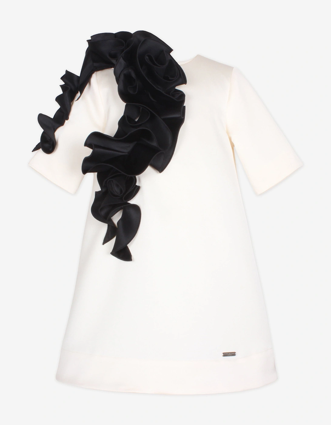 Girls Satin Orchard Dress in Ivory, 5 of 4