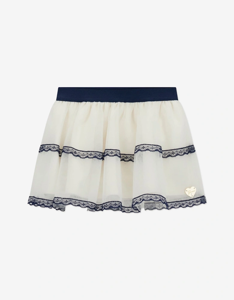 Baby Girls Cardigan and Tulle Skirt Set in Ivory