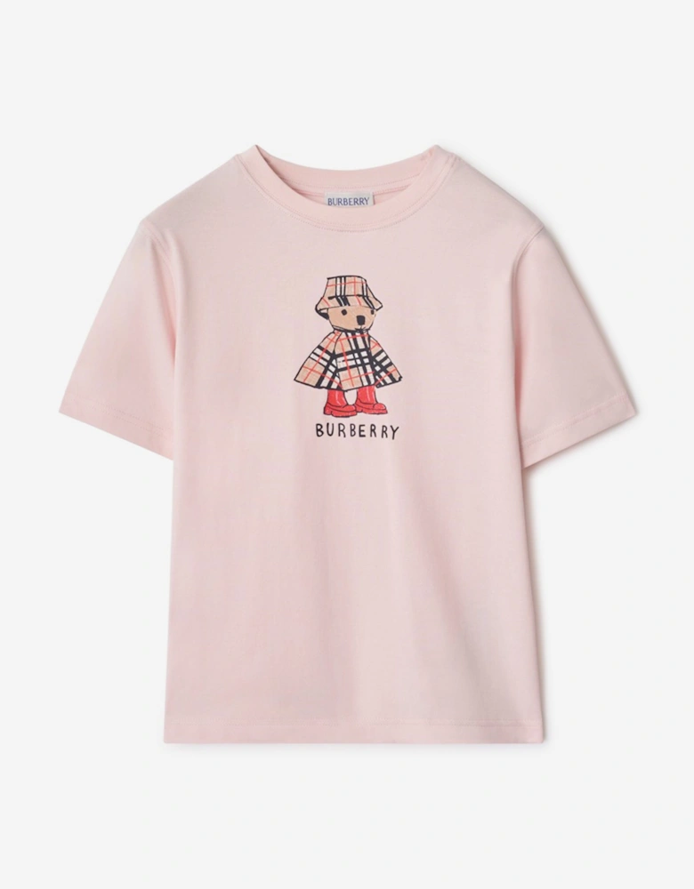 Girls Roxy Teddy Cape T-Shirt in Pink