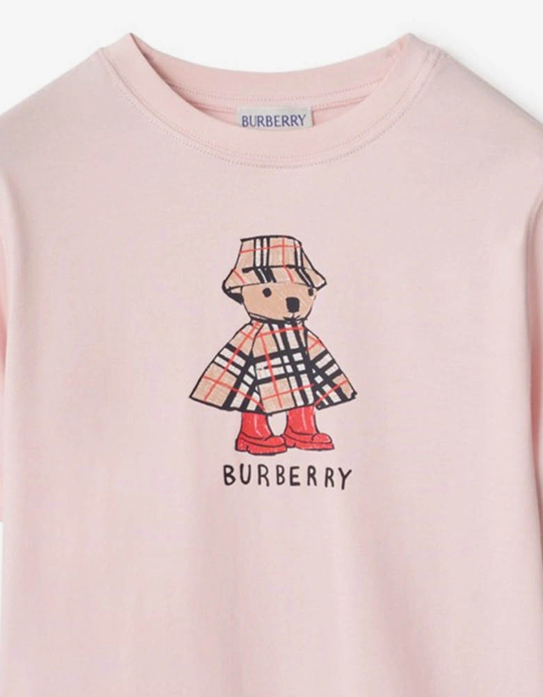 Girls Roxy Teddy Cape T-Shirt in Pink