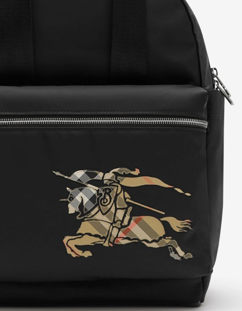 Baby EKD Check Logo Changing Backpack in Black (40cm)