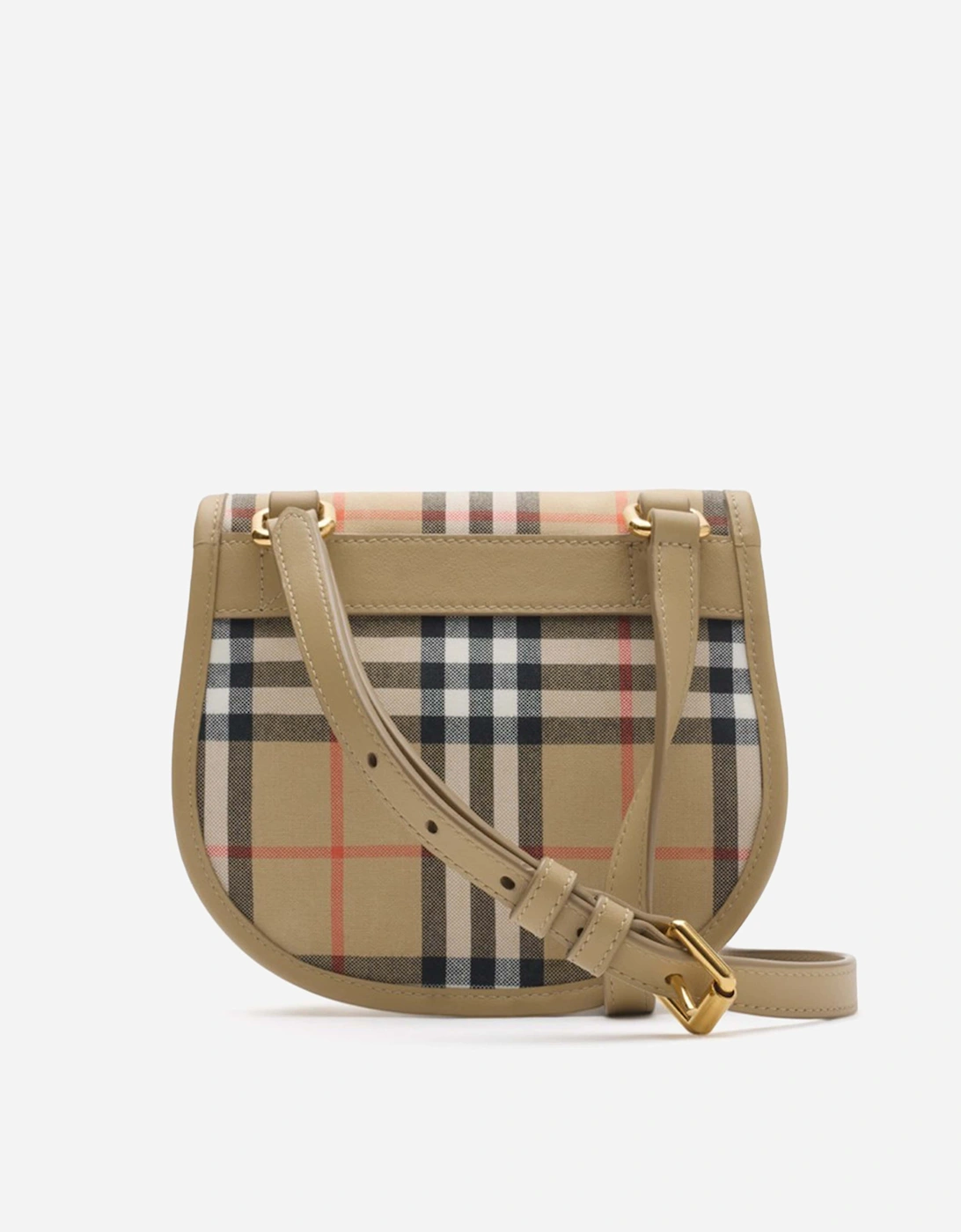 Girls Alice Check Crossbody Bag in Beige (18cm)
