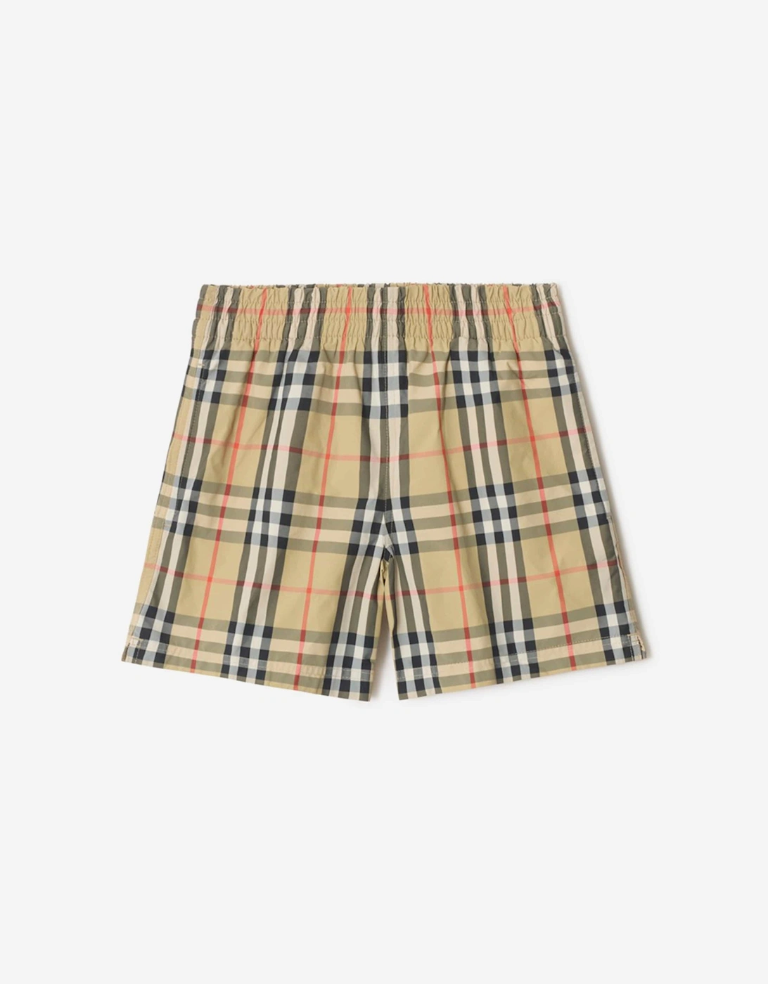 Burberry Boys Brown Atticus Check Swim Shorts In Beige  3 Years Size 3 Yrs Kids