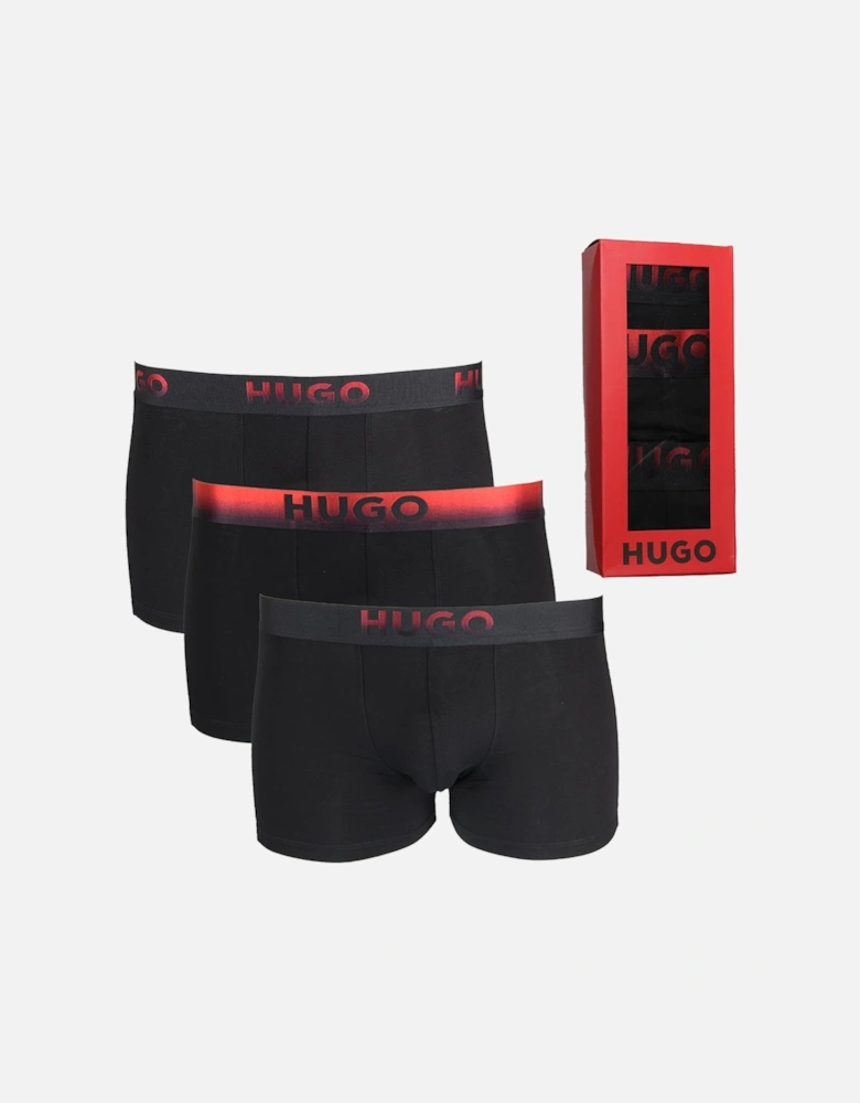 HUGO 3-Pack Boxer Trunks Pack "Spray", Black