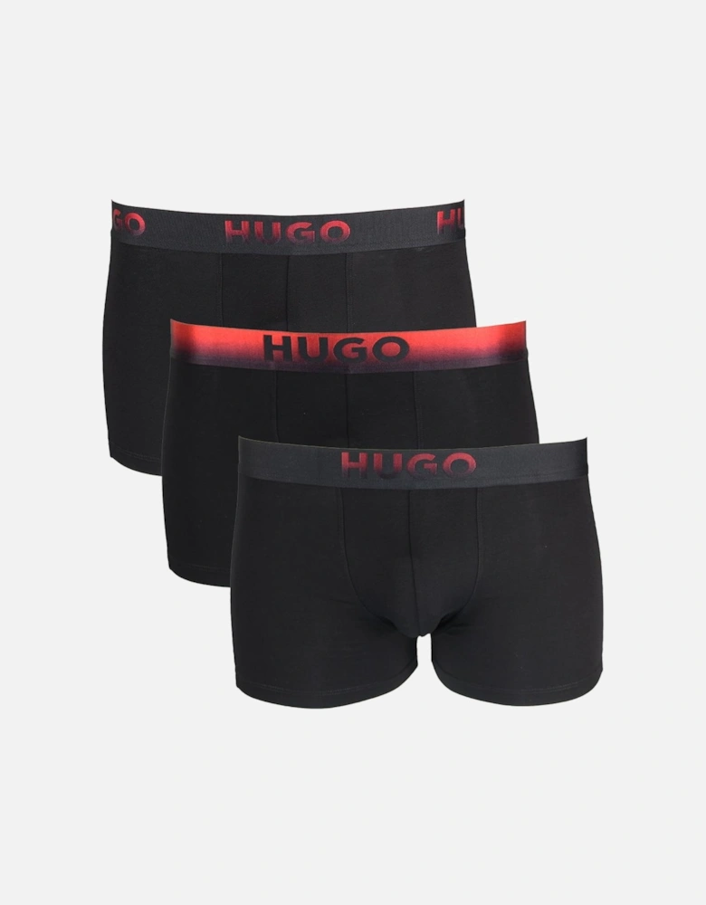 HUGO 3-Pack Boxer Trunks Pack "Spray", Black