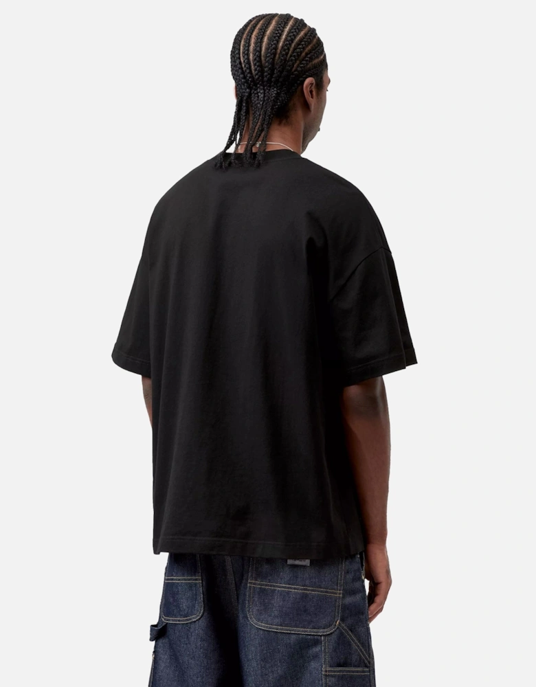 S/S Deconstructed Label T-Shirt Black