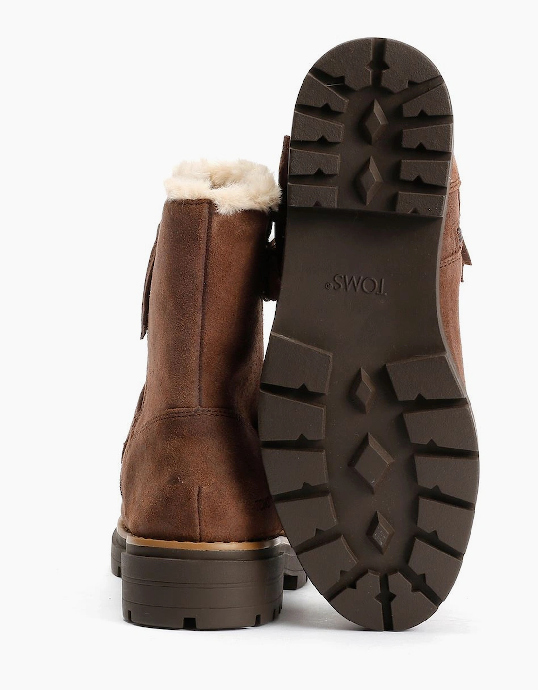 Ionie Moto Waxy Suede Women's Dark Brown Boots