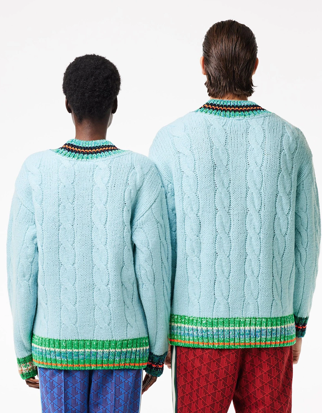 Cable Knit V-Neck Sweatshirt