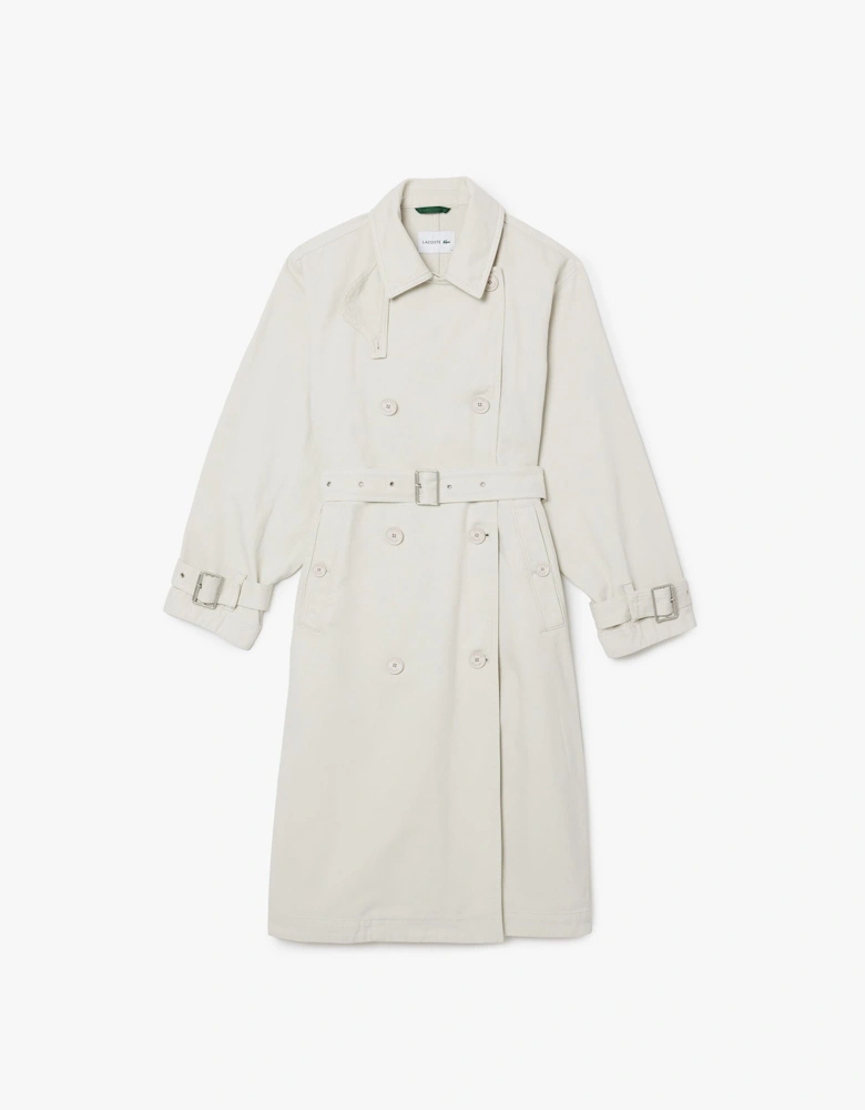 Oversized Denim Trench Coat