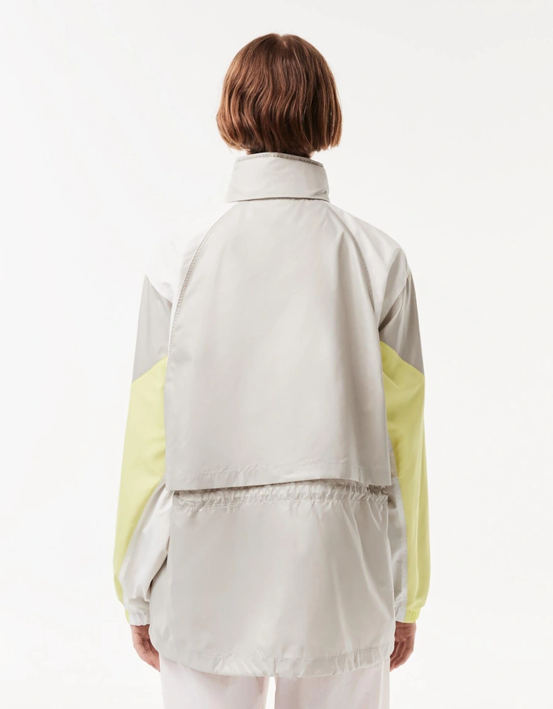 Oversized Hooded Colourblock Jacket