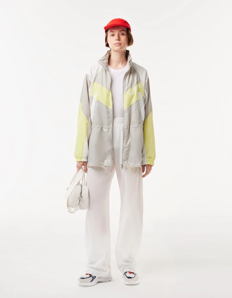 Oversized Hooded Colourblock Jacket