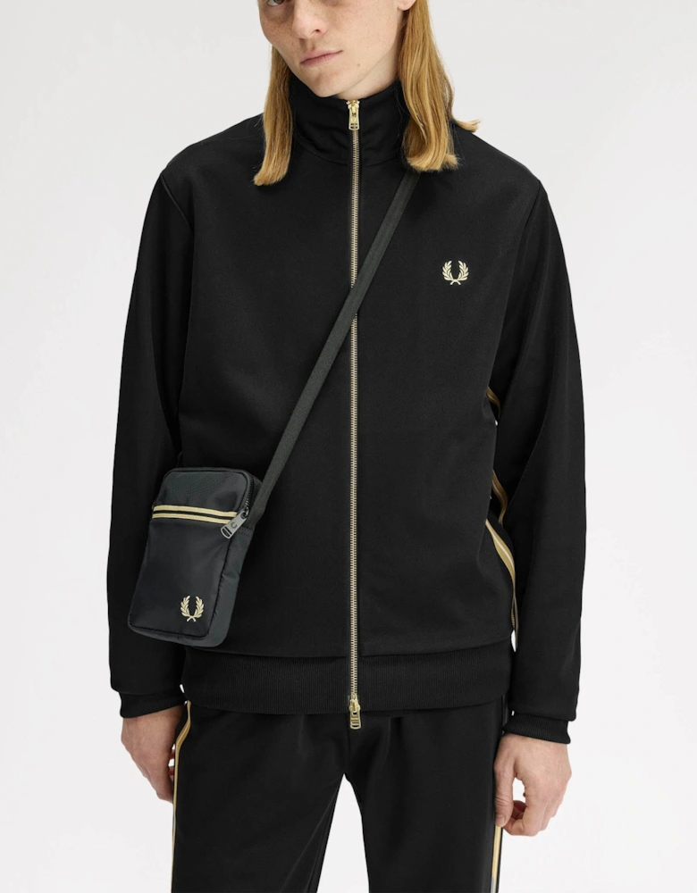 Mens Tipped Tape Small Side Bag - Black 102