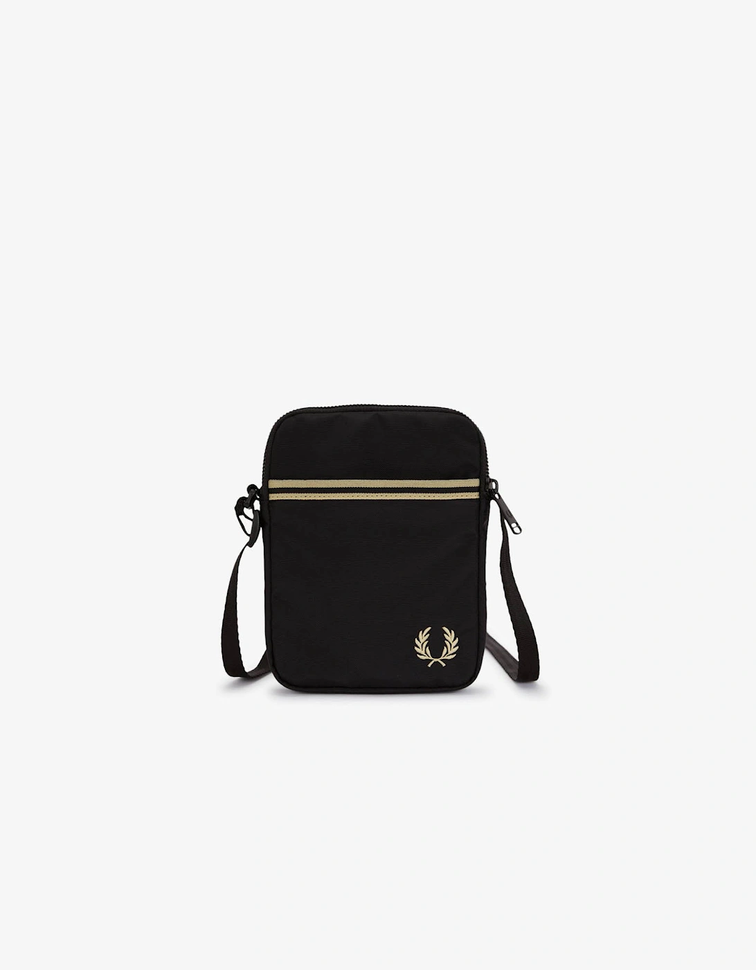Fred Perry Men's Black Tipped Tape Small Side Bag - 102 - Size: One Size