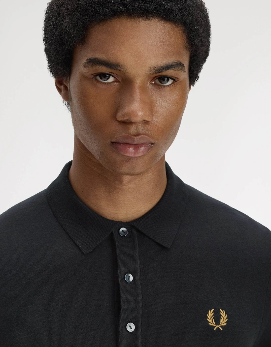 Mens Cotton Knitted Shirt - Black 198