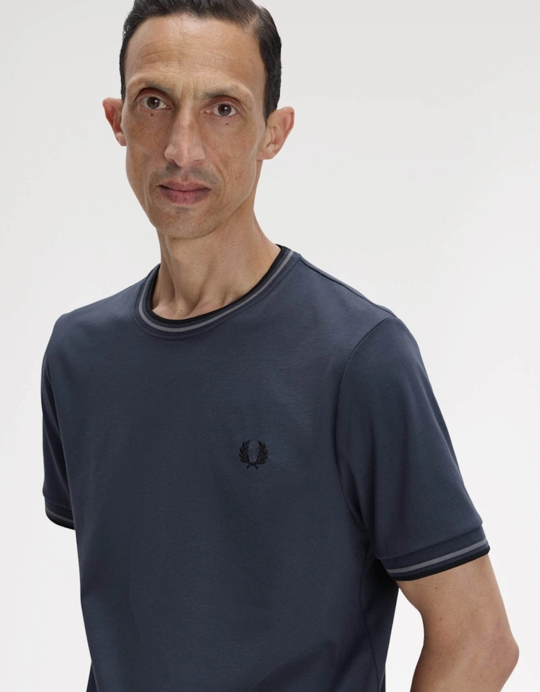Mens Twin Tipped T-Shirt - Dark Airforce/Stockport Blue/Black 01B