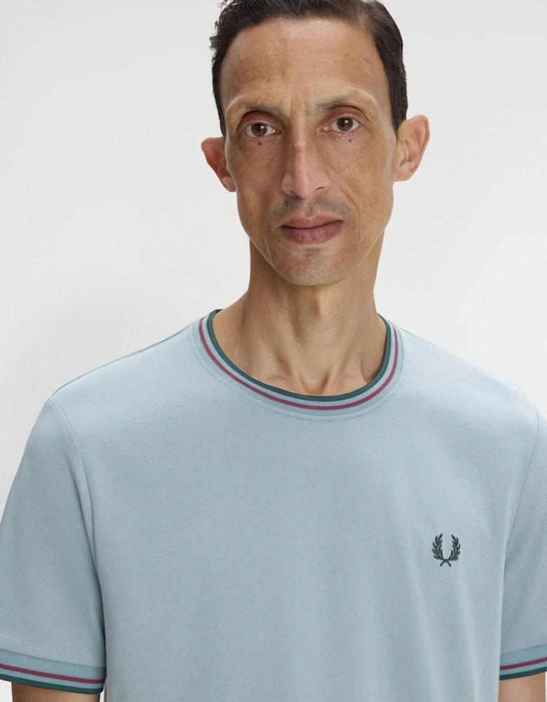 Mens Twin Tipped T-Shirt - Stockport Blue/Oxblood/Grassroots 98A