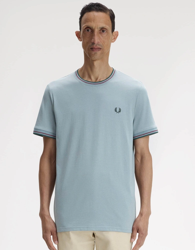 Mens Twin Tipped T-Shirt - Stockport Blue/Oxblood/Grassroots 98A