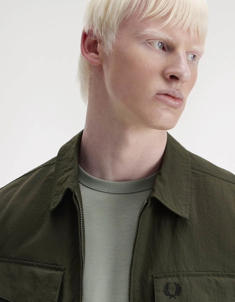 Mens Ripstop Pocket Overshirt - Hunting Green 408