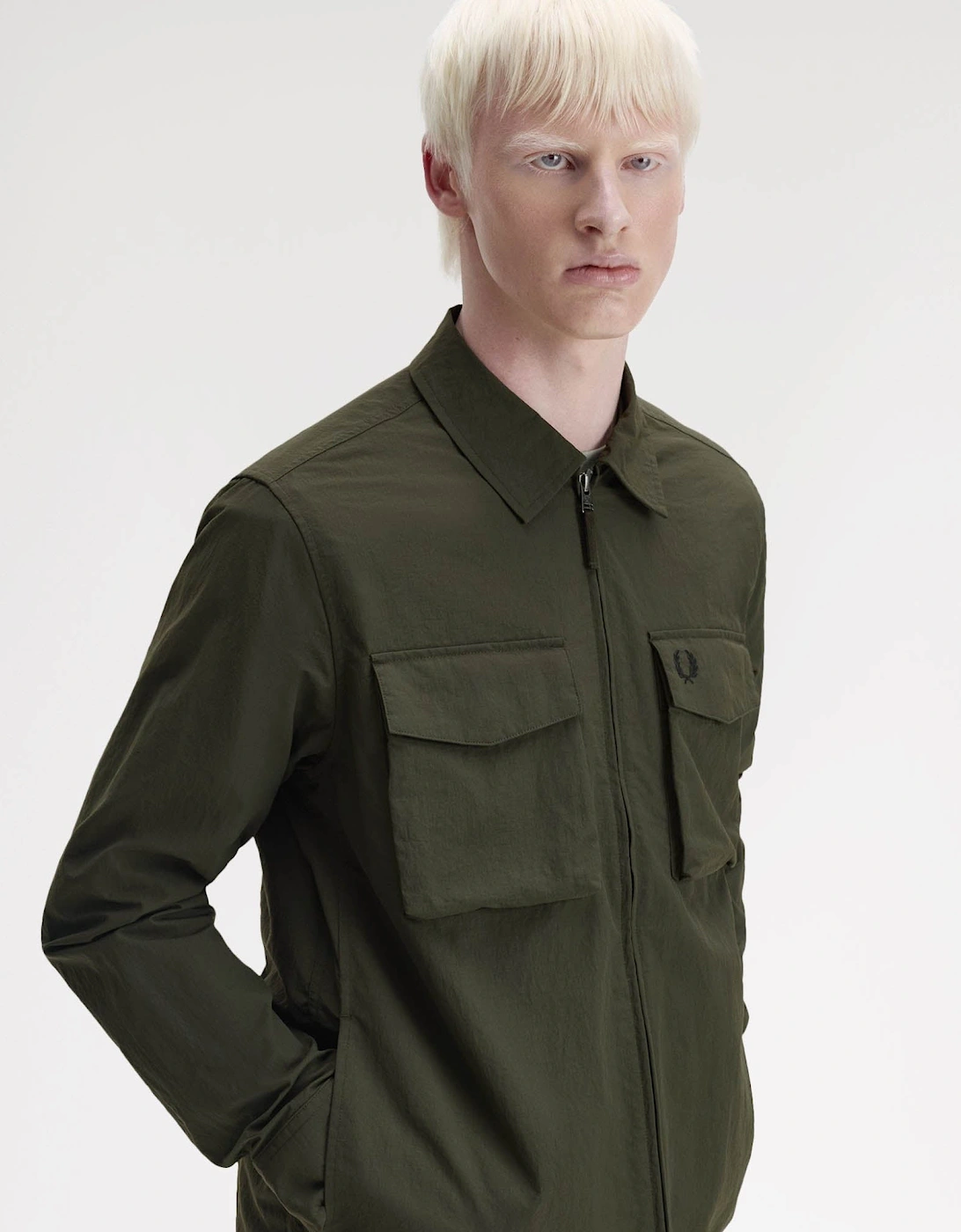 Mens Ripstop Pocket Overshirt - Hunting Green 408