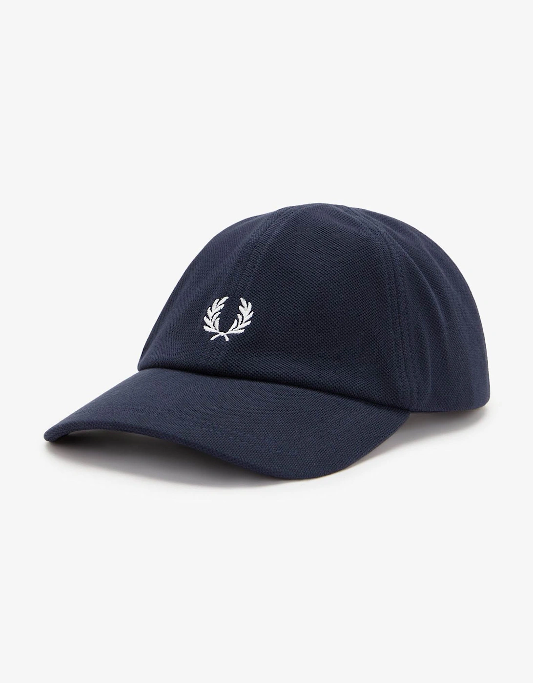 Men's Fred Perry Mens Pique Classic Cap - Navy/Snow White 267 - Size: ONE size