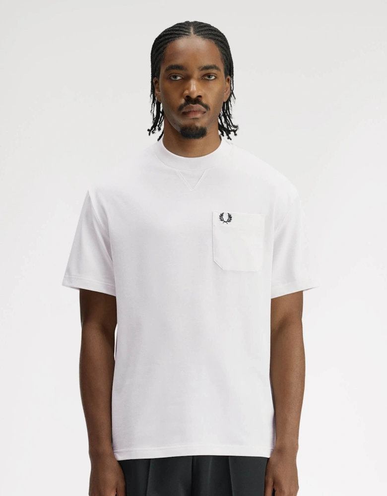 Mens Pocket Detail T-Shirt - Snow White 129