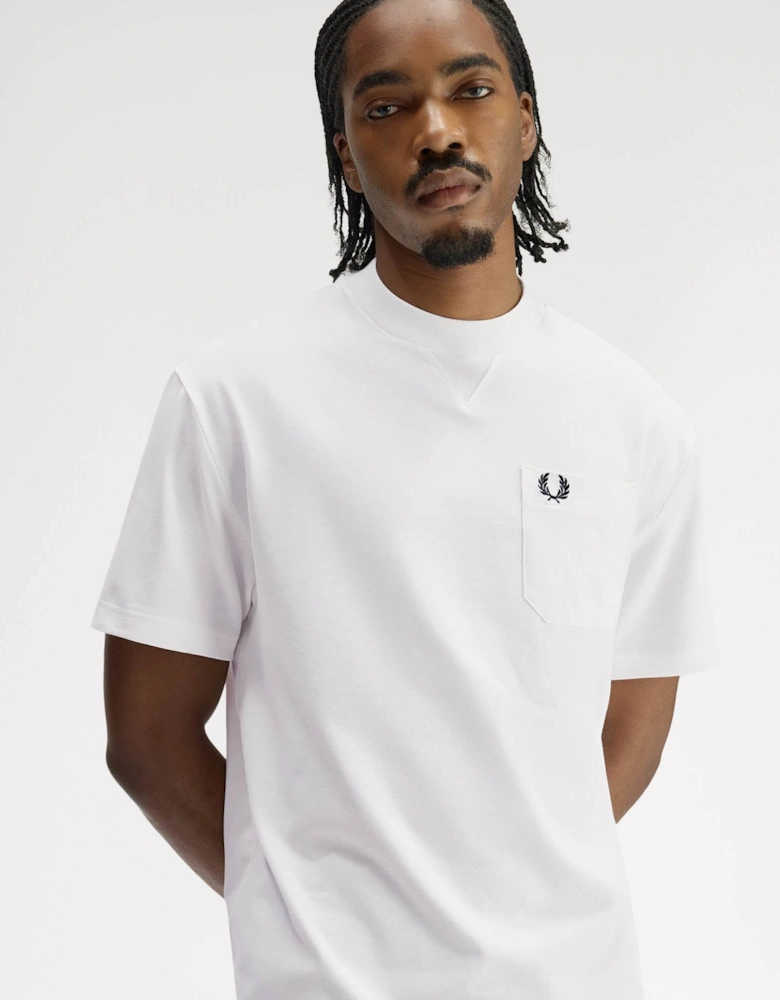 Mens Pocket Detail T-Shirt - Snow White 129