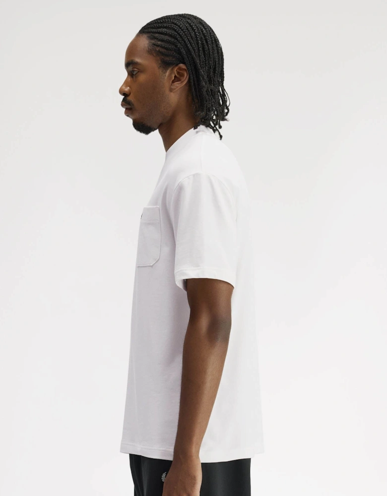 Mens Pocket Detail T-Shirt - Snow White 129