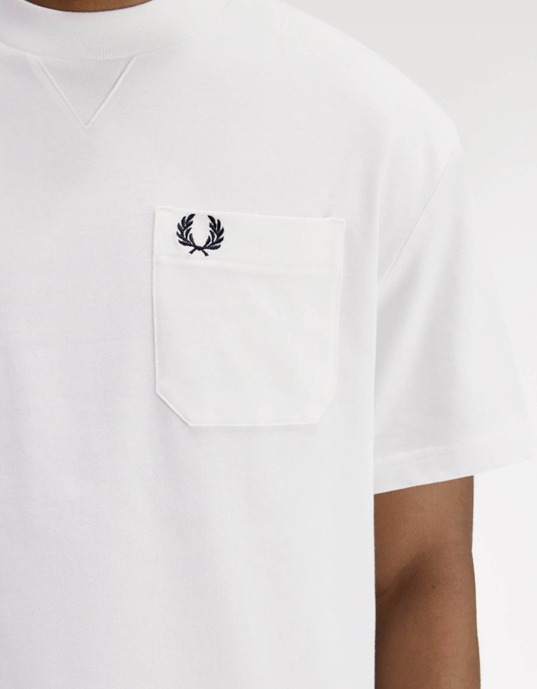 Mens Pocket Detail T-Shirt - Snow White 129