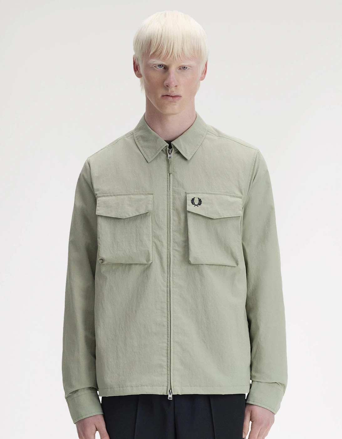 Fred Perry Men's Seagrass Ripstop Pocket Overshirt - M37 - : M