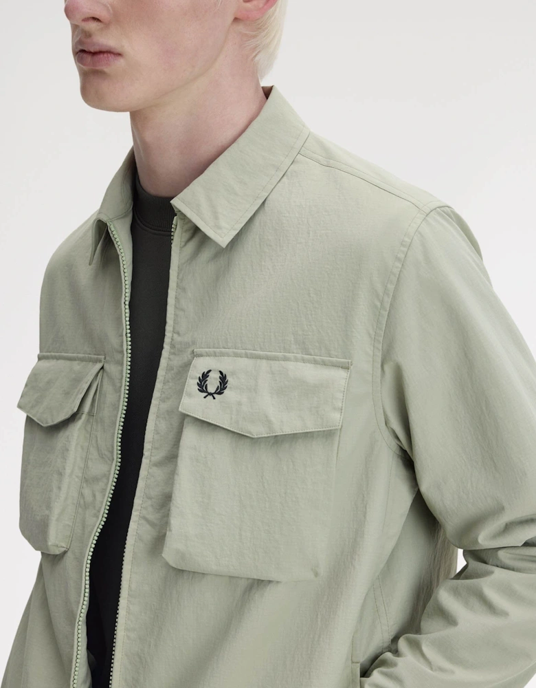 Mens Ripstop Pocket Overshirt - Seagrass M37