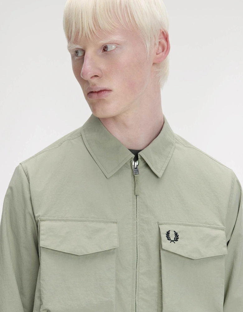 Mens Ripstop Pocket Overshirt - Seagrass M37