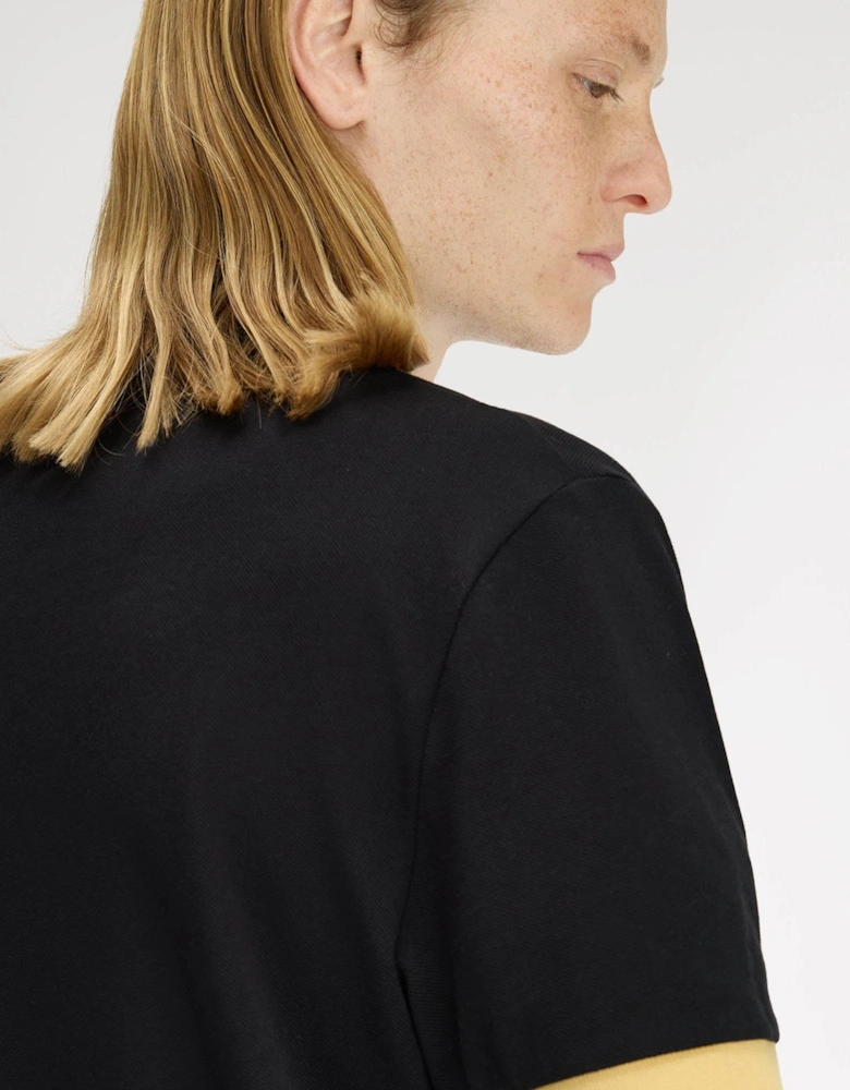 Mens Twin Tipped Cuff T-Shirt - Black/Champagne 90A