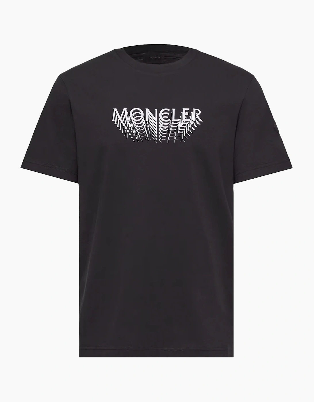 Moncler Men's Text Logo T-Shirt Black - Size: 40