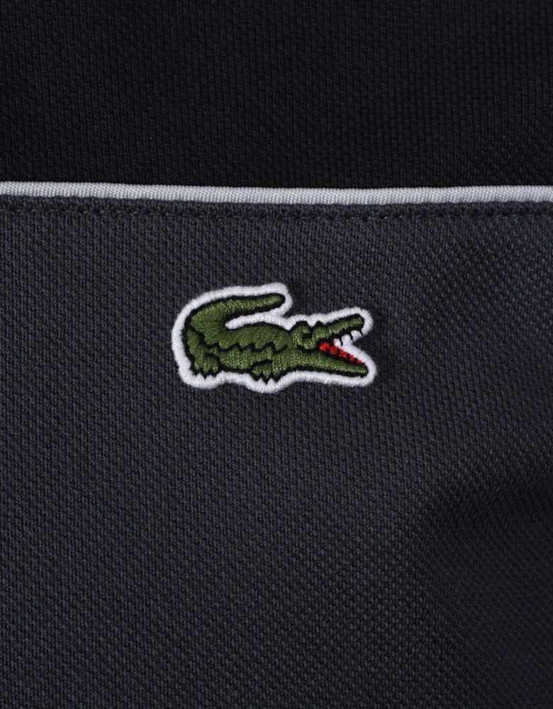 BLOCK COLOUR POLO SHIRT BLACKBIRD/GRAPE