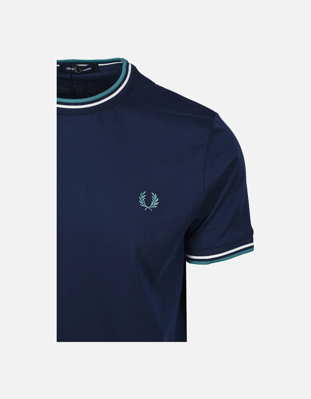 TWIN TIPPED T-SHIRT TENNIS BLUE/SNOW WHITE/TEAL