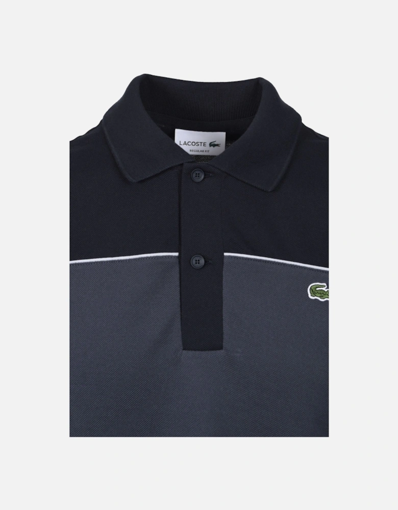 BLOCK COLOUR POLO SHIRT BLACKBIRD/GRAPE