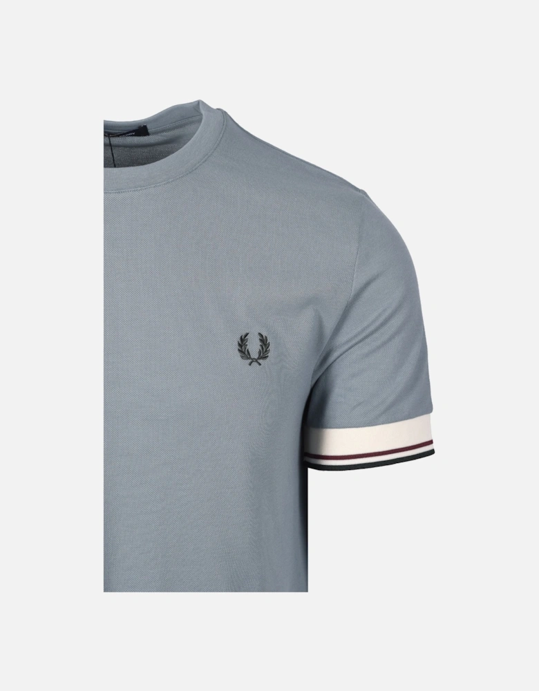 TWIN TIPPED CUFFED T-SHIRT STOCKPORT BLUE