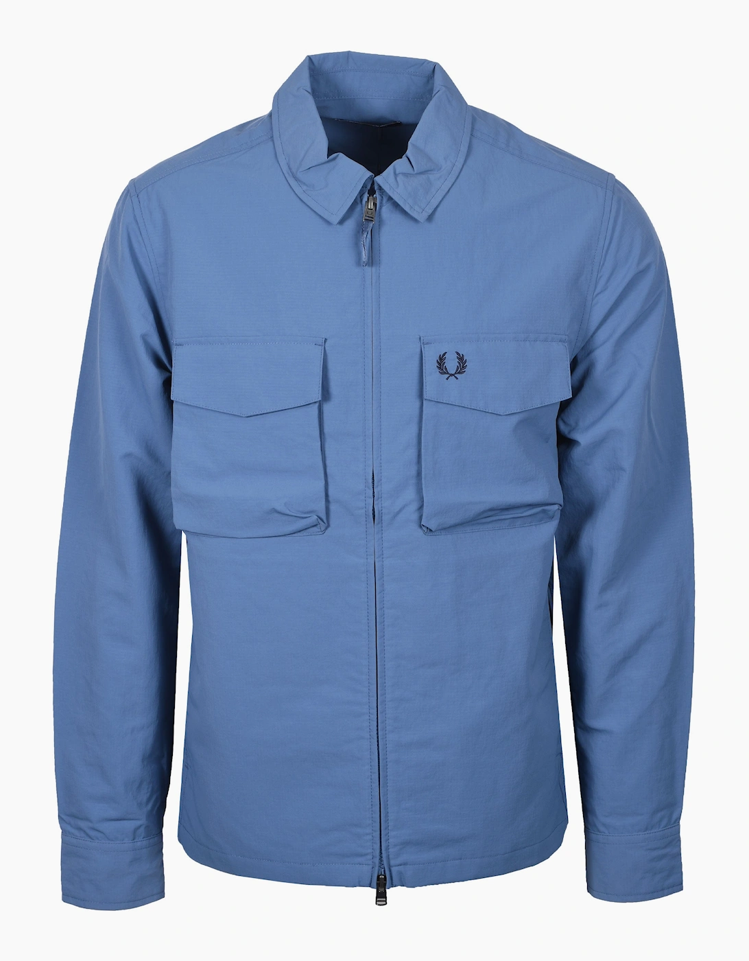 Fred Perry Men's Ace Blue Ripstop Pocket Overshirt - : Size 2XL