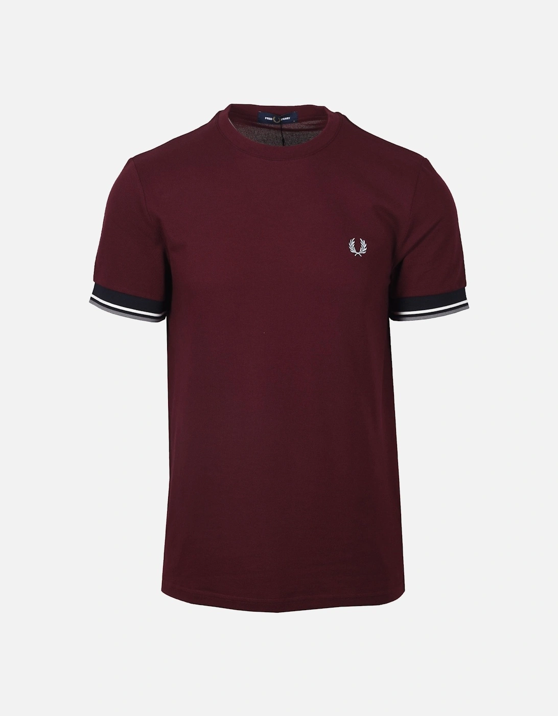 TWIN TIPPED CUFFED T-SHIRT OXBLOOD, 4 of 3