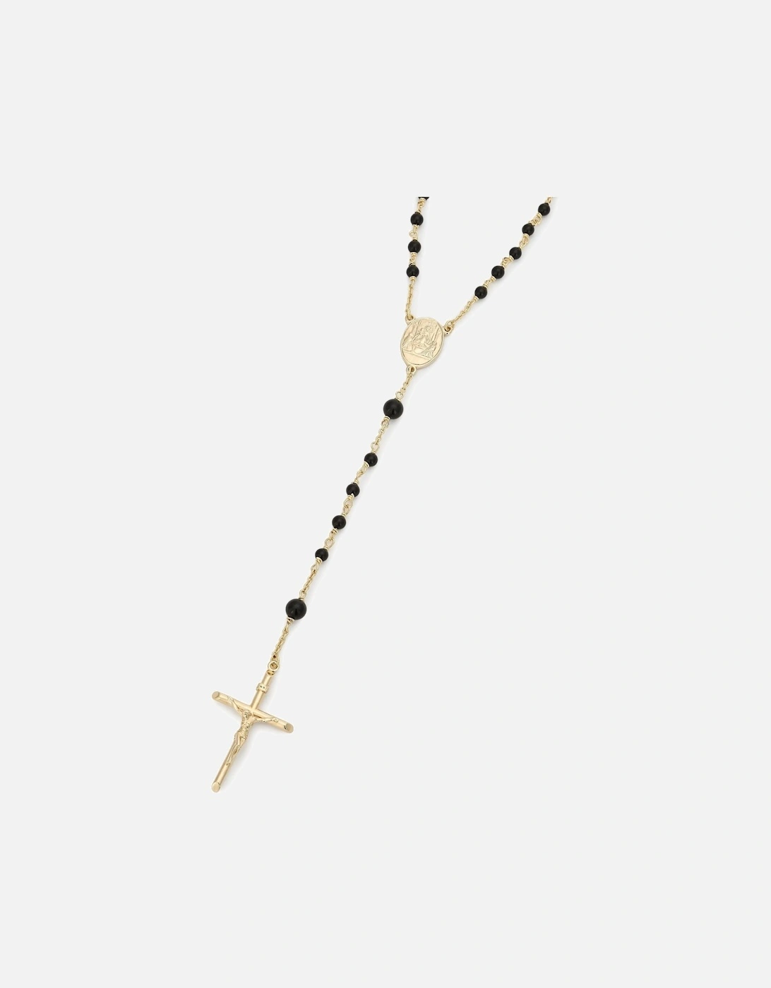 Beaded Cross Necklace Gold
