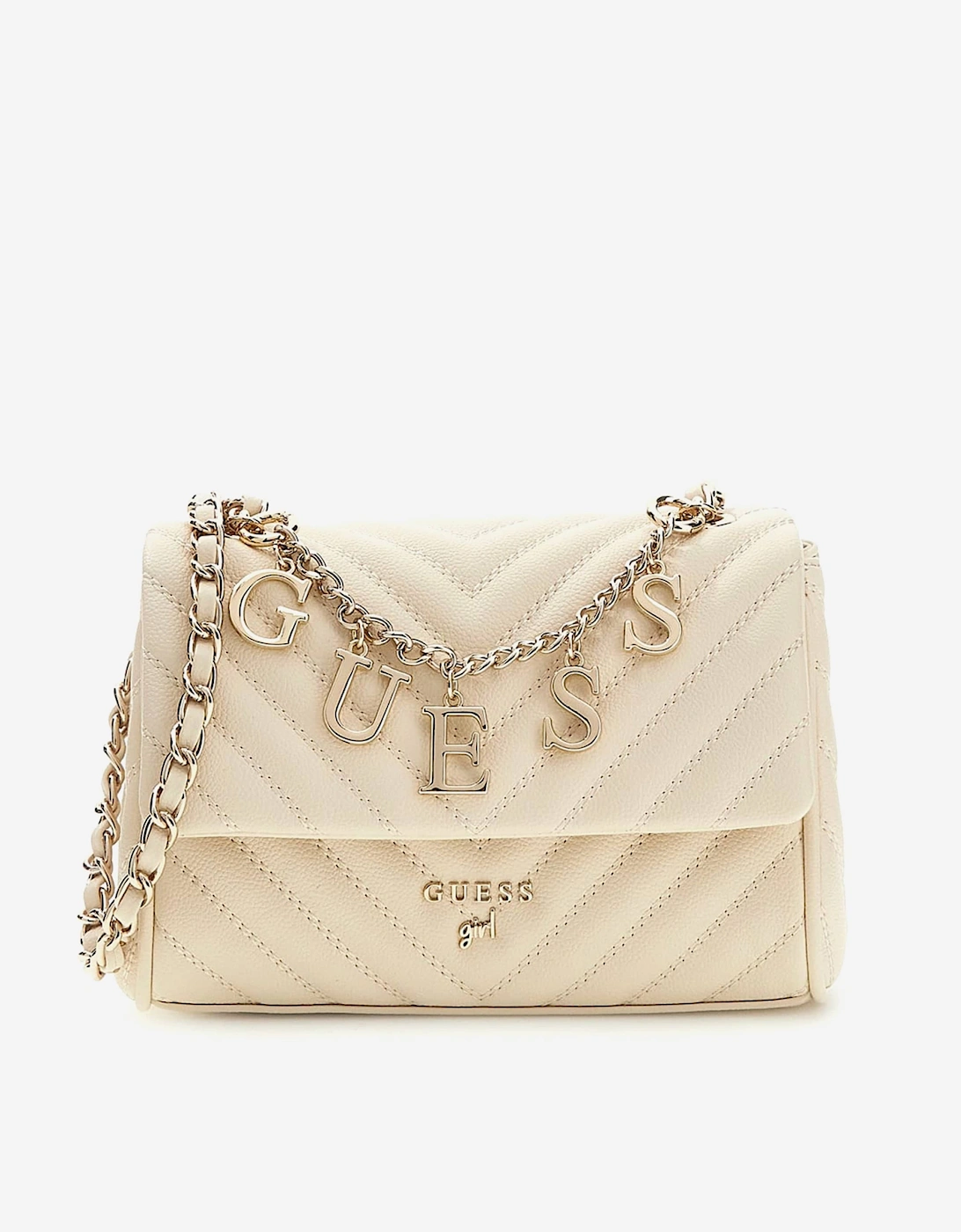 Girls Crossbody Flap Bag in Beige (18.7cm), 5 of 4
