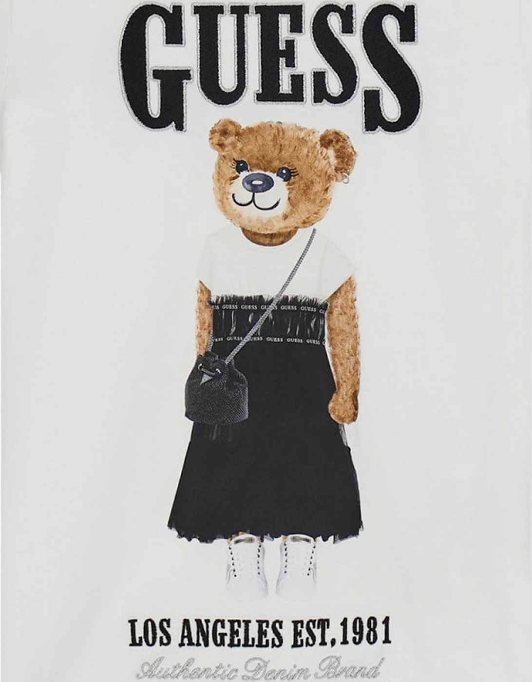 Girls Bear T-Shirt in White