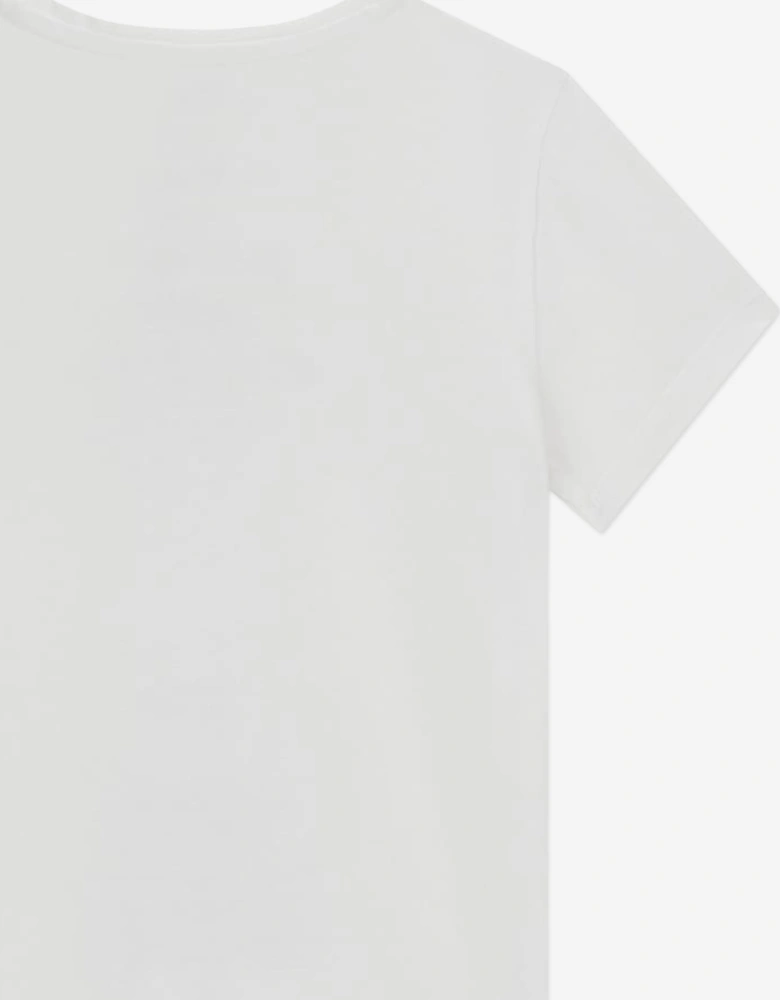 Girls Bear T-Shirt in White